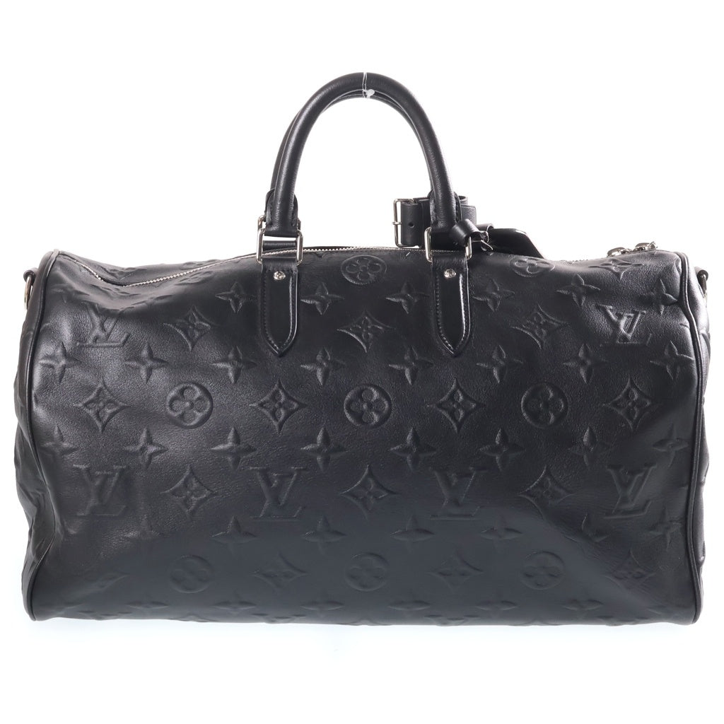 LOUIS VUITTON(ルイヴィトン) モノグラム レヴェラション キーポル・バンドリエール45 2way ショルダー ボストンバッグ レザー ブラック レディース