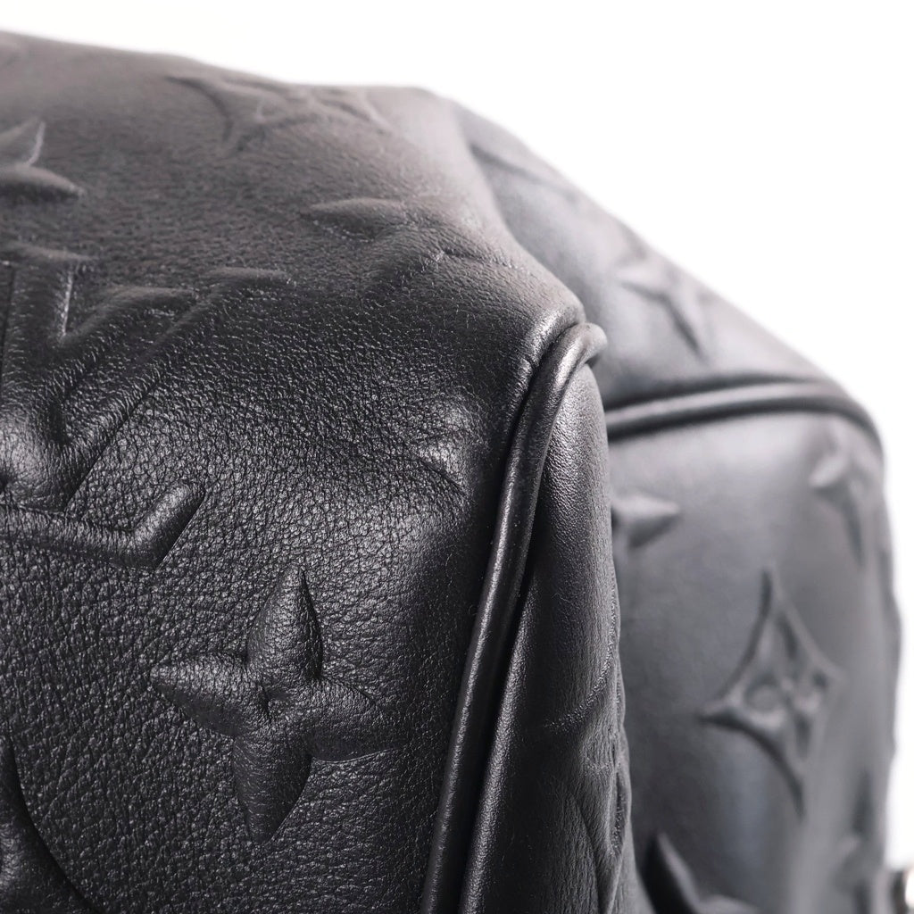 LOUIS VUITTON(ルイヴィトン) モノグラム レヴェラション キーポル・バンドリエール45 2way ショルダー ボストンバッグ レザー ブラック レディース