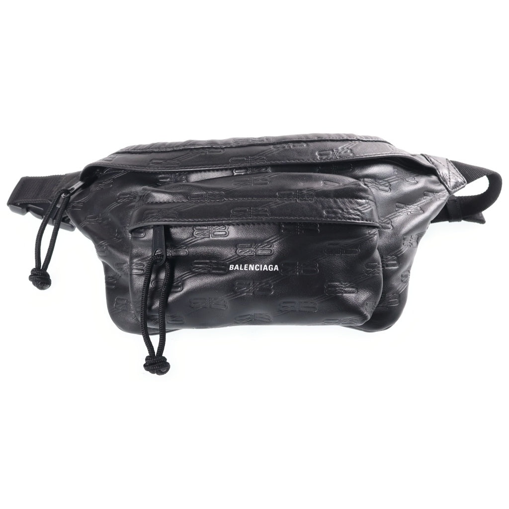 BALENCIAGA(バレンシアガ) BB SIGNATURE BELTPACK エンボス シグネチャー ベルトバッグ ブラック 713042 2AA25