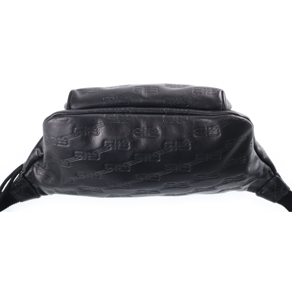 BALENCIAGA(バレンシアガ) BB SIGNATURE BELTPACK エンボス シグネチャー ベルトバッグ ブラック 713042 2AA25