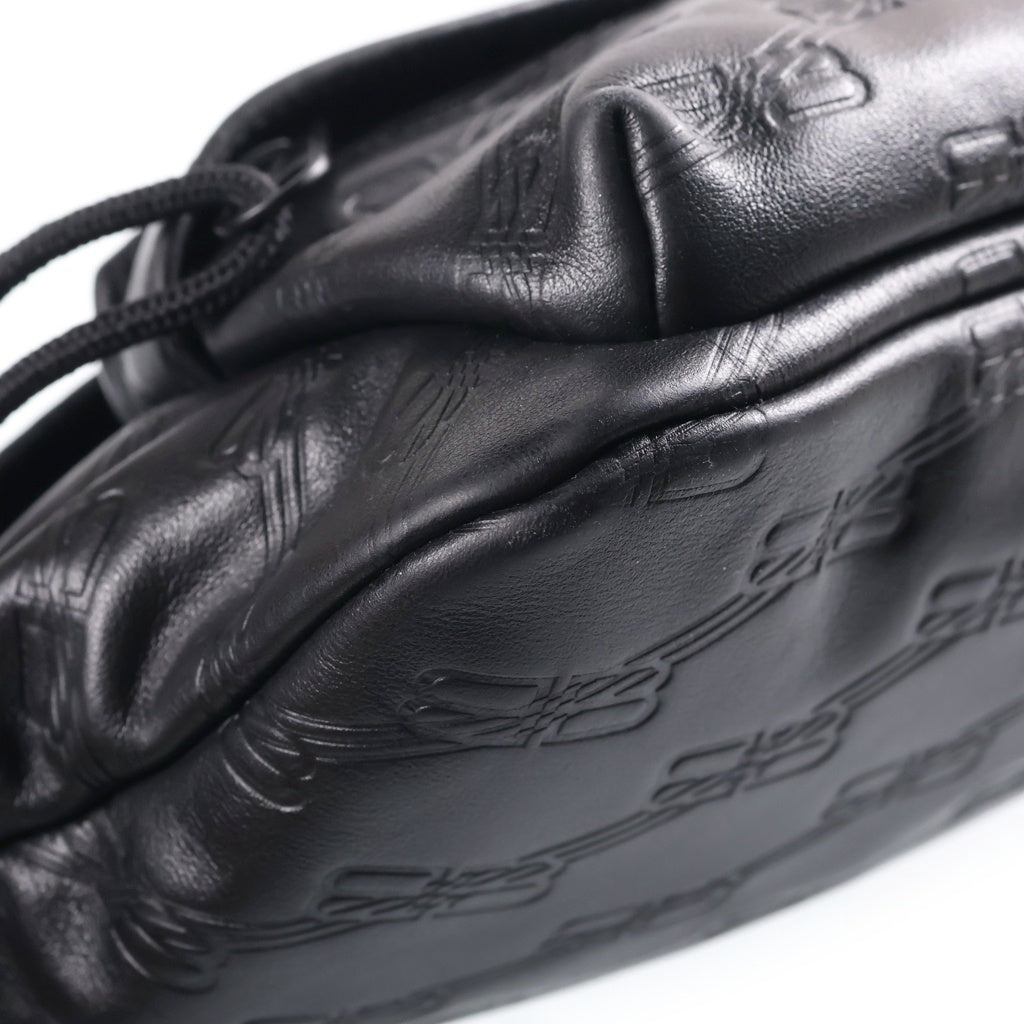 BALENCIAGA(バレンシアガ) BB SIGNATURE BELTPACK エンボス シグネチャー ベルトバッグ ブラック 713042 2AA25