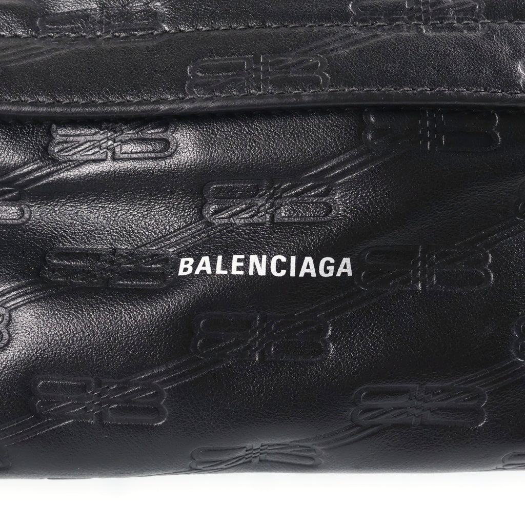 BALENCIAGA(バレンシアガ) BB SIGNATURE BELTPACK エンボス シグネチャー ベルトバッグ ブラック 713042 2AA25