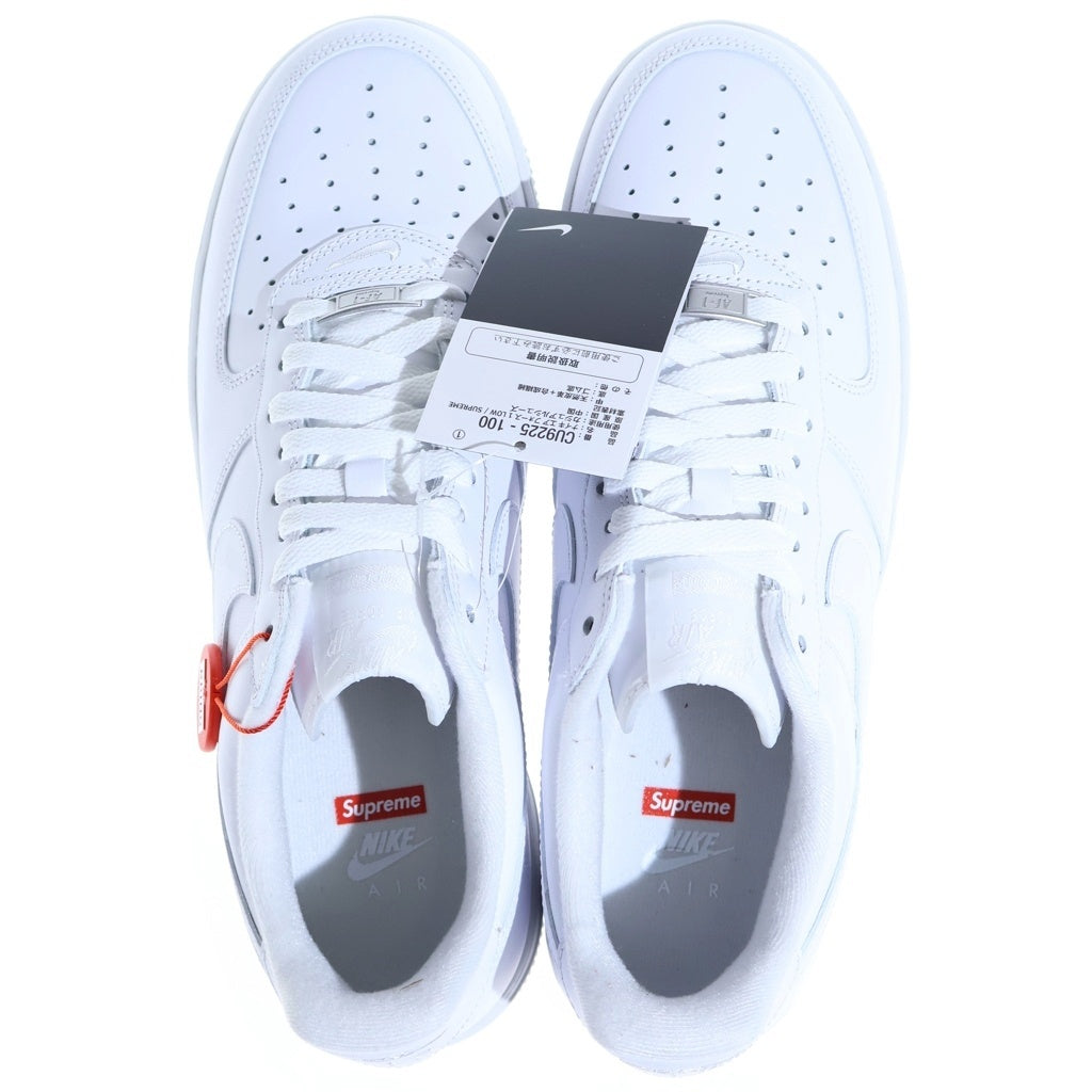NIKE(ナイキ) ×Supreme Air Force 1 Low White シュプリーム × ナイキ エアフォース1 ロー ホワイトローカットスニーカー ホワイト/レッド US10/28cm CU9225-100