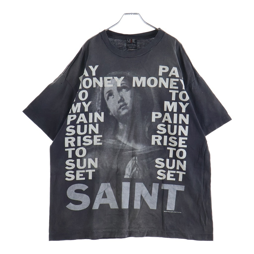 SAINT MICHAEL(セントマイケル) ×Pay Money To My Pain Tee StayReal ペイ マニー トゥ マイ ペイン クルーネック 半袖Tシャツカットソー ブラック SM-YS8-0000-C49