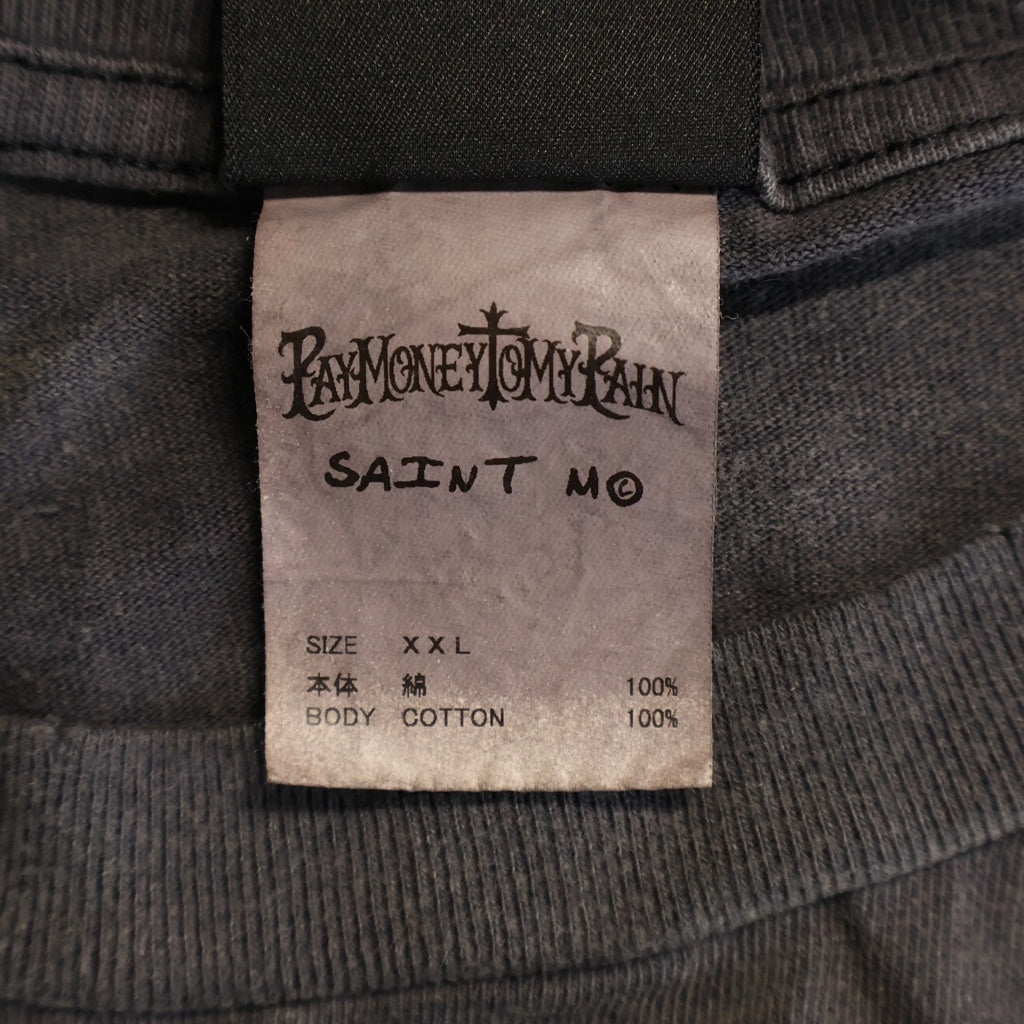 SAINT MICHAEL(セントマイケル) ×Pay Money To My Pain Tee StayReal ペイ マニー トゥ マイ ペイン クルーネック 半袖Tシャツカットソー ブラック SM-YS8-0000-C49