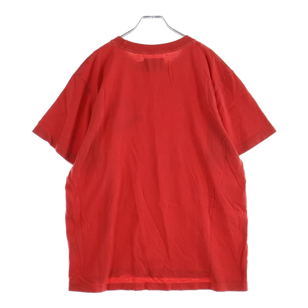 DENIM TEARS(デニムティアーズ) Logo Puff Print Tee ロゴパフプリント クルーネック半袖Tシャツ カットソー レッド