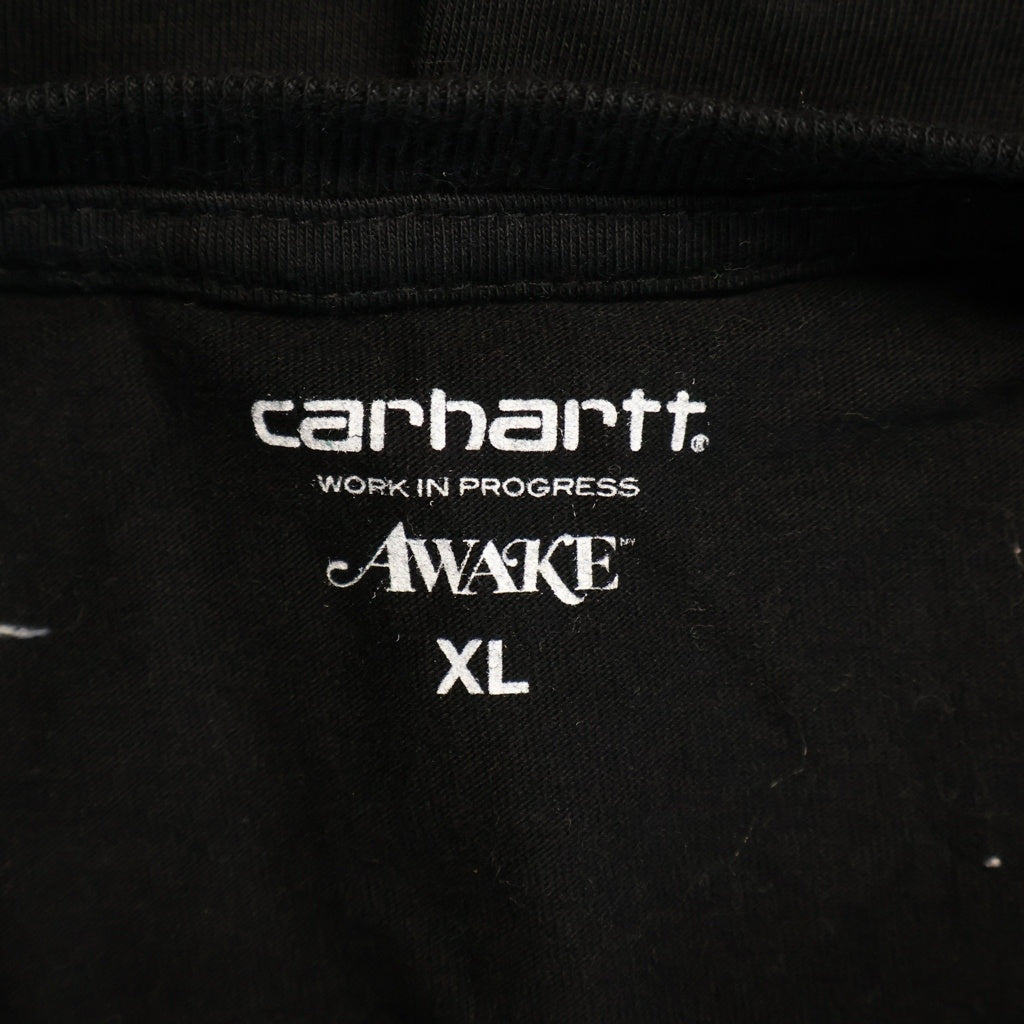 CARHARTT(カーハート) ×AWAKE Logo Print Tee アウェイク ロゴ バックプリント クルーネック半袖Tシャツ カットソー ブラック
