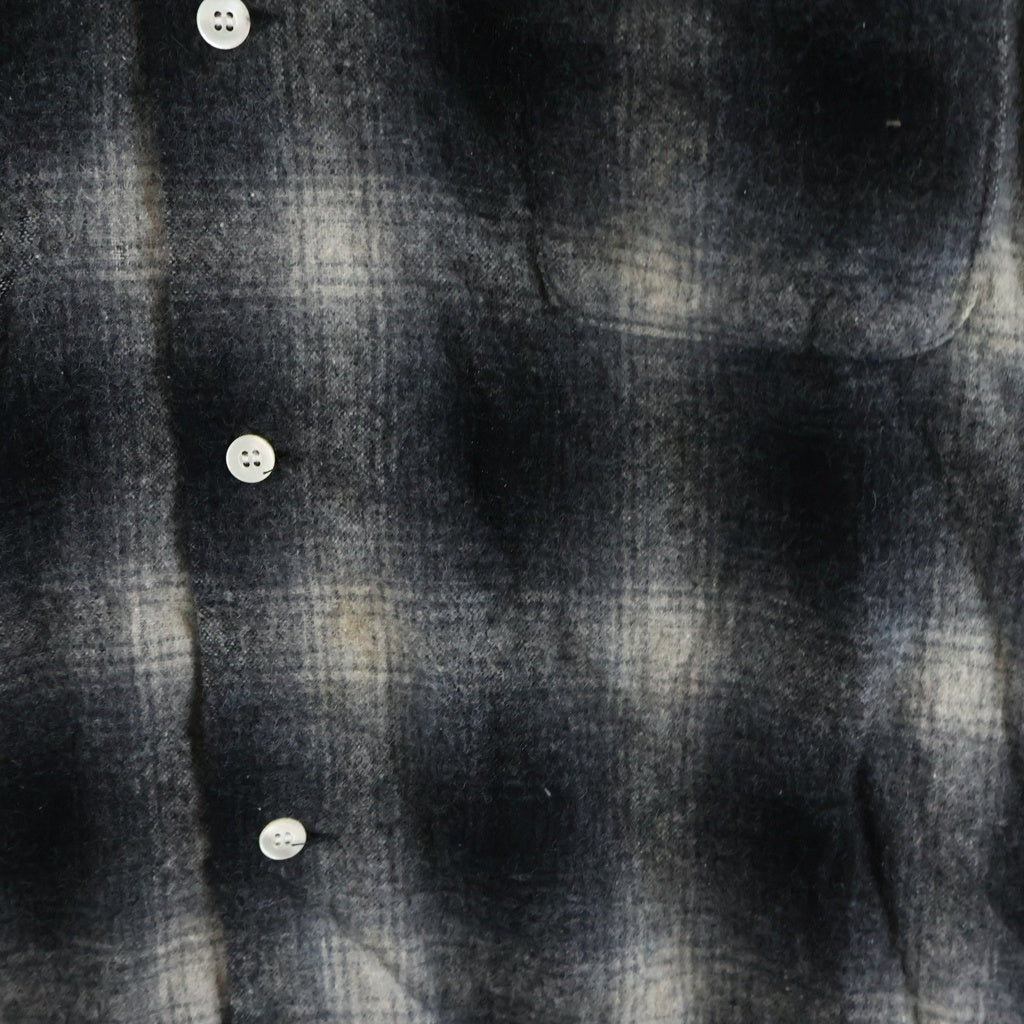 STANDARD CALIFORNIA(スタンダード カリフォルニア) Ombre Check Wool Shirts オンブレ チェック ウール 長袖シャツ ブラック