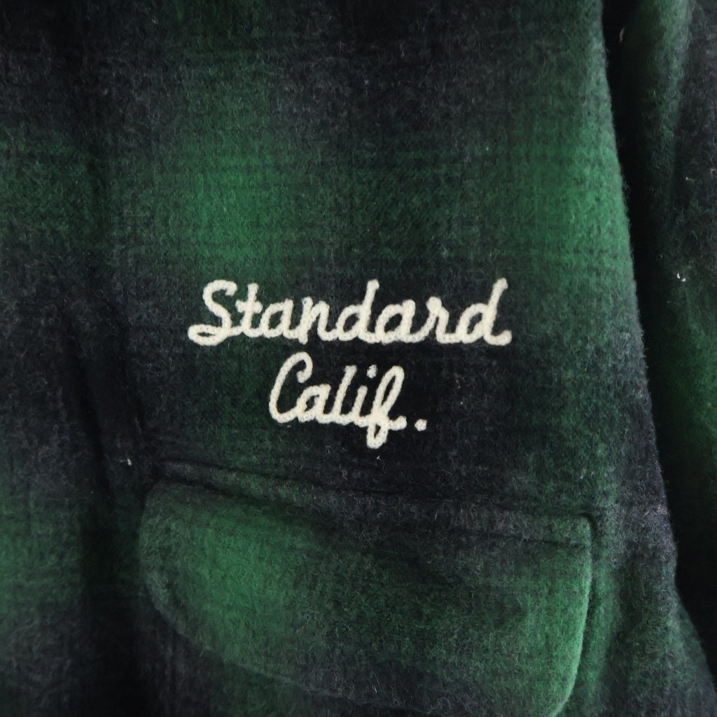 STANDARD CALIFORNIA(スタンダード カリフォルニア) Ombre Check Wool Shirts オンブレ チェック ウール 長袖シャツ グリーン