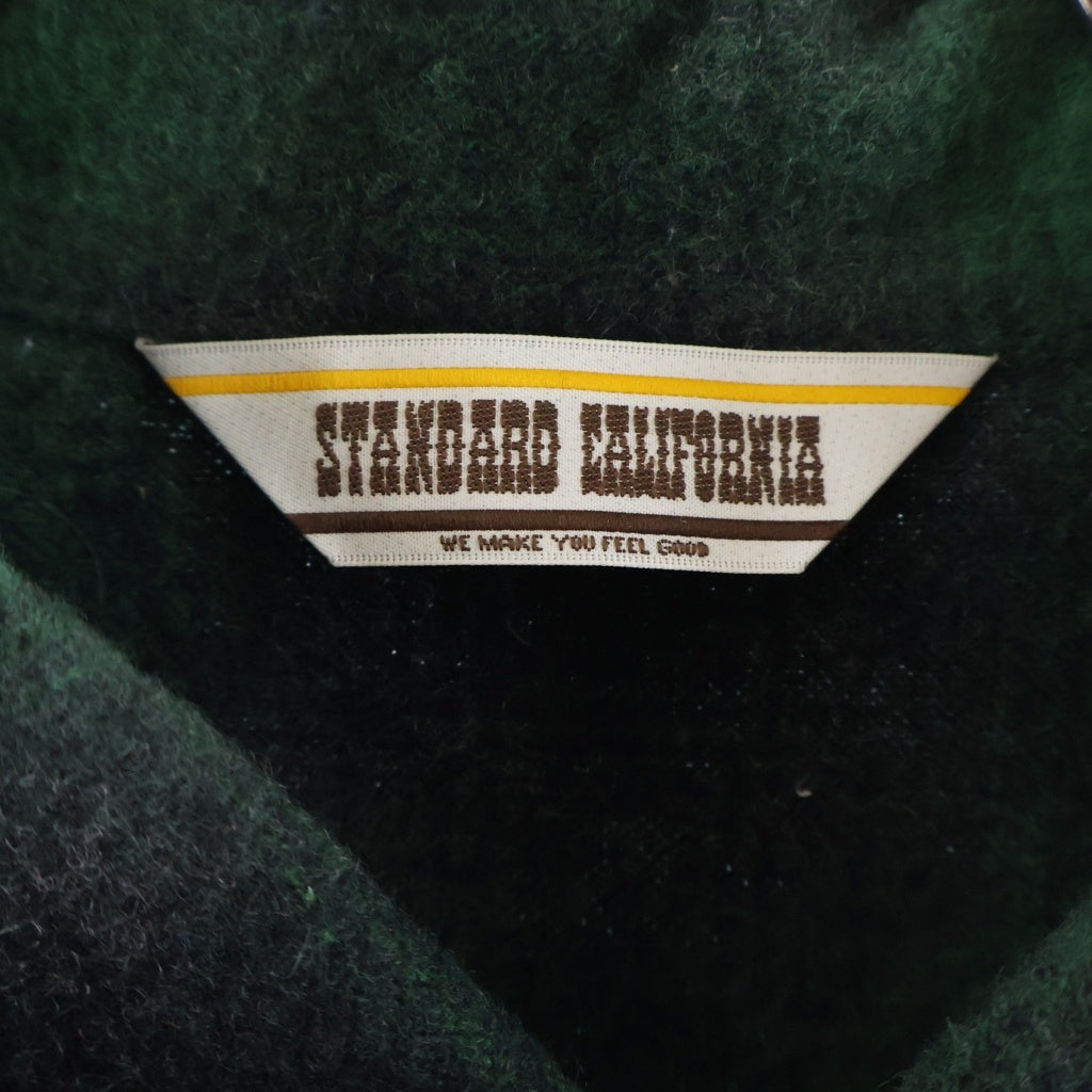 STANDARD CALIFORNIA(スタンダード カリフォルニア) Ombre Check Wool Shirts オンブレ チェック ウール 長袖シャツ グリーン