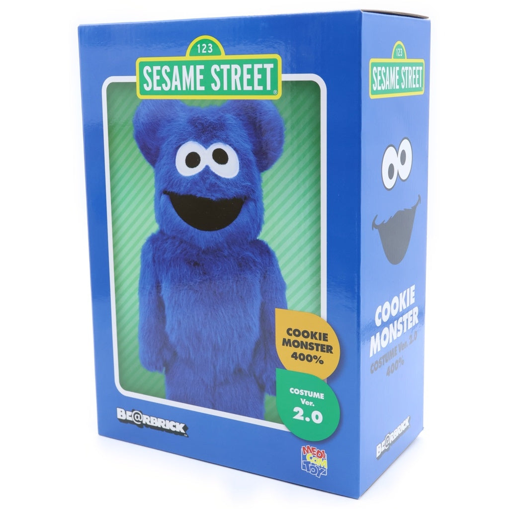 BE@RBRICK(ベアブリック) COOKIE MONSTER COSTUME Ver.2.0 クッキーモンスター コスチューム ボリューム2 400% フィギュア ブルー