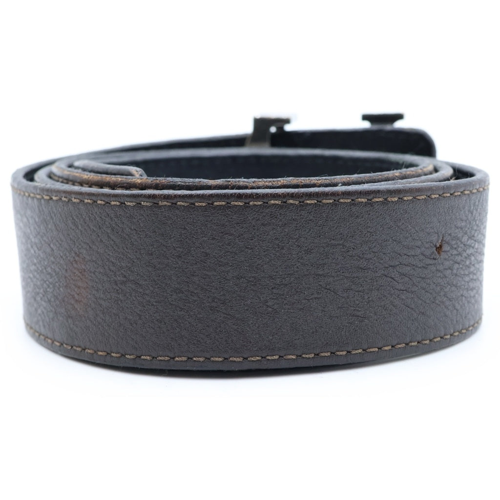 LOUIS VUITTON(ルイヴィトン) LV イニシャル ロゴ サンチュール リバーシブル レザー ベルト ブラック/ブラウン M9887