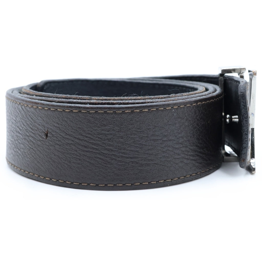 LOUIS VUITTON(ルイヴィトン) LV イニシャル ロゴ サンチュール リバーシブル レザー ベルト ブラック/ブラウン M9887