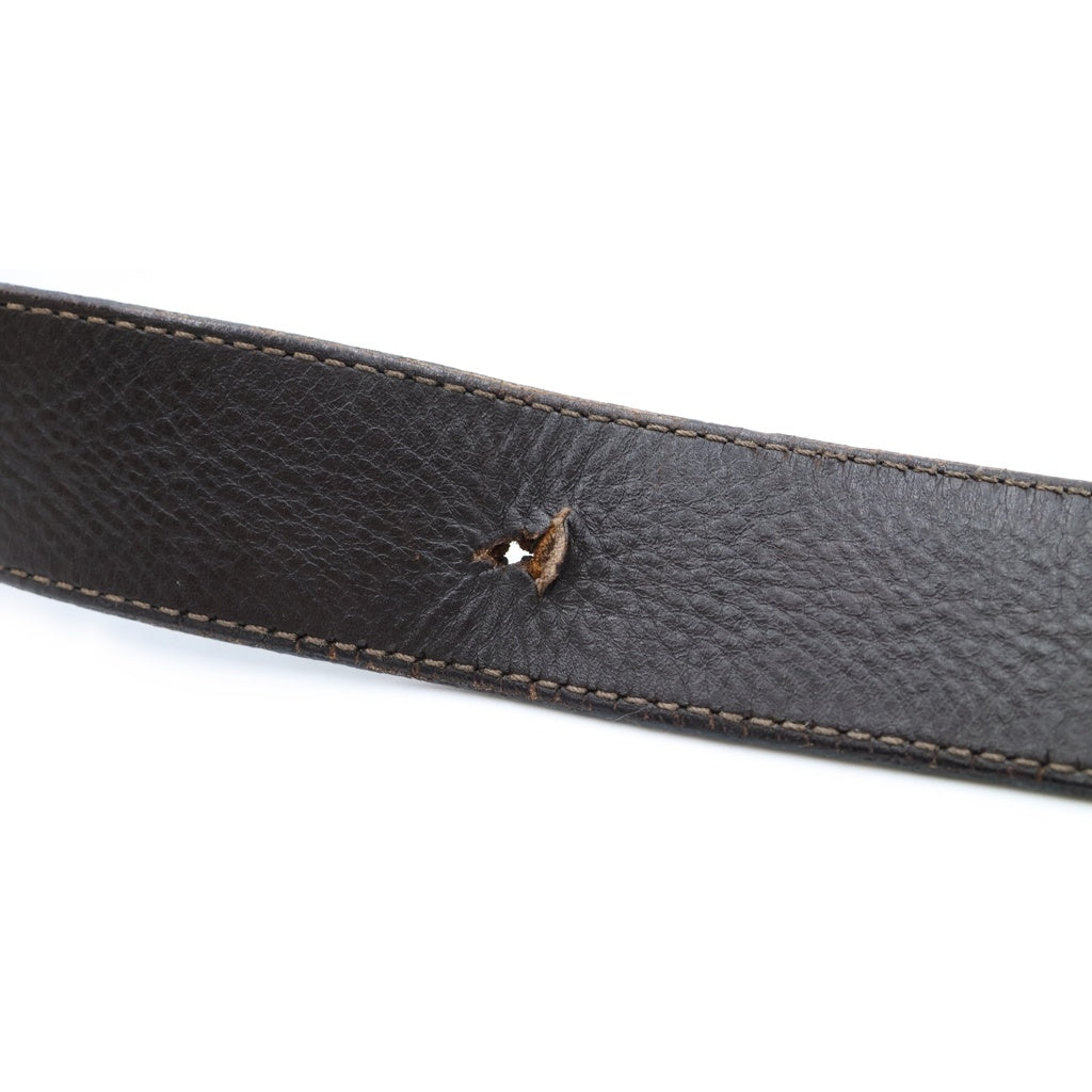 LOUIS VUITTON(ルイヴィトン) LV イニシャル ロゴ サンチュール リバーシブル レザー ベルト ブラック/ブラウン M9887