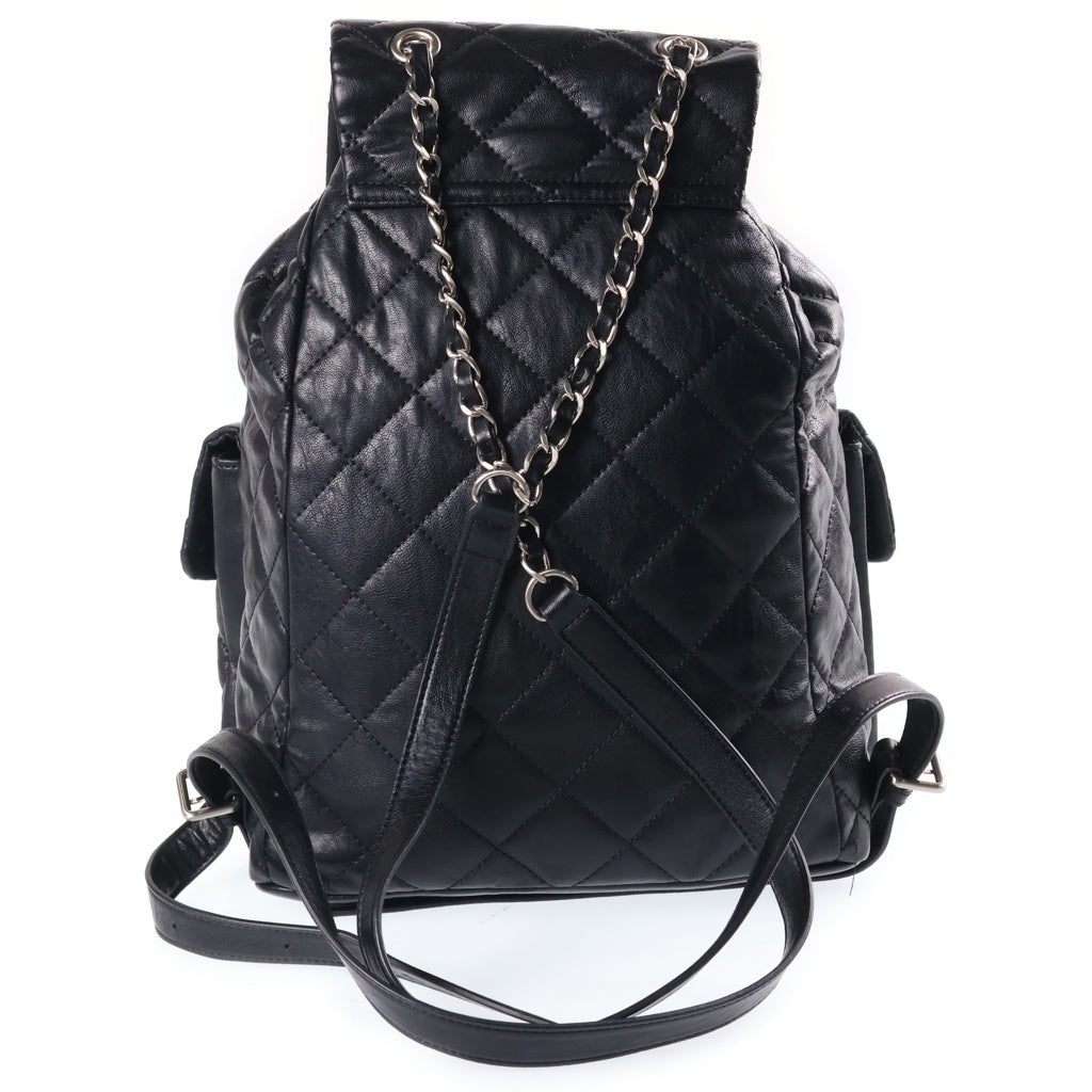 Matin Kim(マーティンキム) DOUBLE POCKET QUILTING MINI BACKPACK マルチポケット キルティング バックパック ブラック レディース