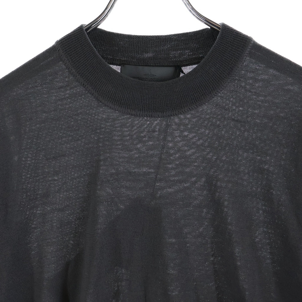 STONE ISLAND(ストーンアイランド) Wool Ghost Crewneck ウール ゴースト ロゴパッチ クルーネック 長袖 Tシャツ グレー K2S155100074S00FC