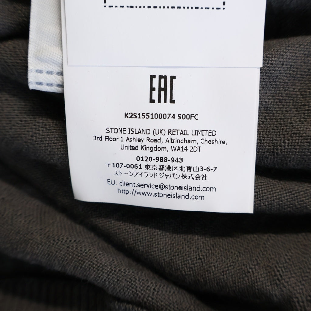 STONE ISLAND(ストーンアイランド) Wool Ghost Crewneck ウール ゴースト ロゴパッチ クルーネック 長袖 Tシャツ グレー K2S155100074S00FC