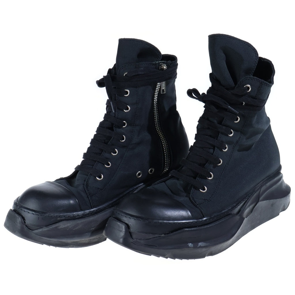 Rick Owens DRKSHDW(リックオウエンス ダークシャドウ) Abstract Sneak All Black アブストラクト スネーク サイドジップ ハイカットスニーカー ブラック