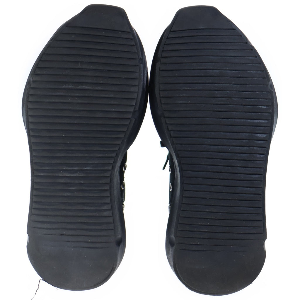 Rick Owens DRKSHDW(リックオウエンス ダークシャドウ) Abstract Sneak All Black アブストラクト スネーク サイドジップ ハイカットスニーカー ブラック