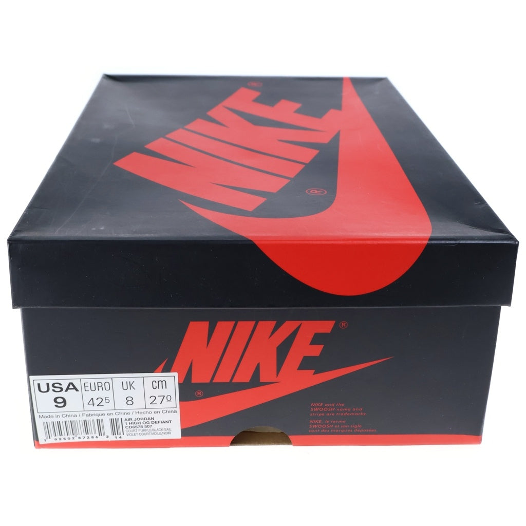 NIKE(ナイキ) AIR JORDAN 1 HIGH OG DEFIANT LA TO CHICAGO エアジョーダン1 ハイ オージー ディファイアントエルエートゥーシカゴ ハイカットスニーカー US9/27cm CD6578-507