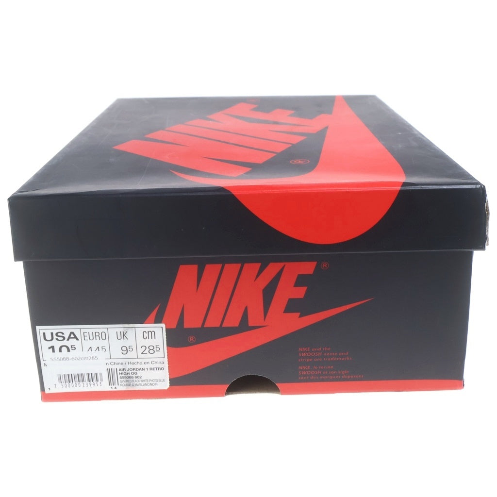 NIKE(ナイキ) ×SPIDERMAN AIR JORDAN1 HIGH ORIGIN STORY エアジョーダン1 ハイ オリジンストーリー ハイカットスニーカー レッド/ホワイト US9.5/28.5cm 555088-602