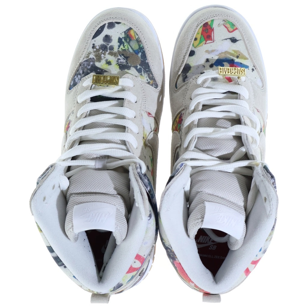 NIKE(ナイキ) 23AW×SUPREME DUNK HIGH OG QS RAMMELLZEE シュプリーム ダンクハイ オージー キューエス ラメルジー ハイカットスニーカー ホワイト US10/28cm FD8779-100