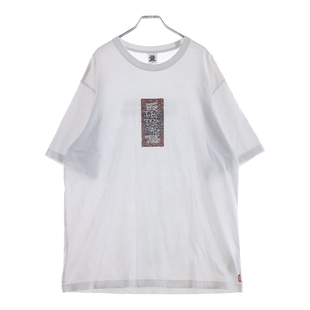 THE BLACK EYE PATCH(ブラックアイパッチ) ×Team Tomodachi Rhinestone Tee チーム友達 HWC 両面ラインストーン 半袖Tシャツ カットソー ホワイト