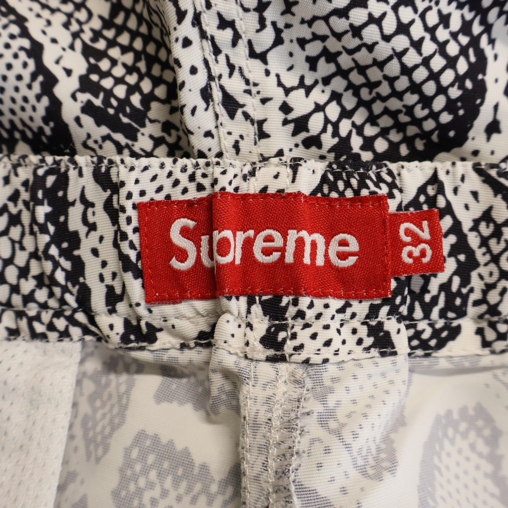 SUPREME(シュプリーム) 12SS Snake Belted Short スネークベルテッドショーツ ハーフパンツ ホワイト/ブラック