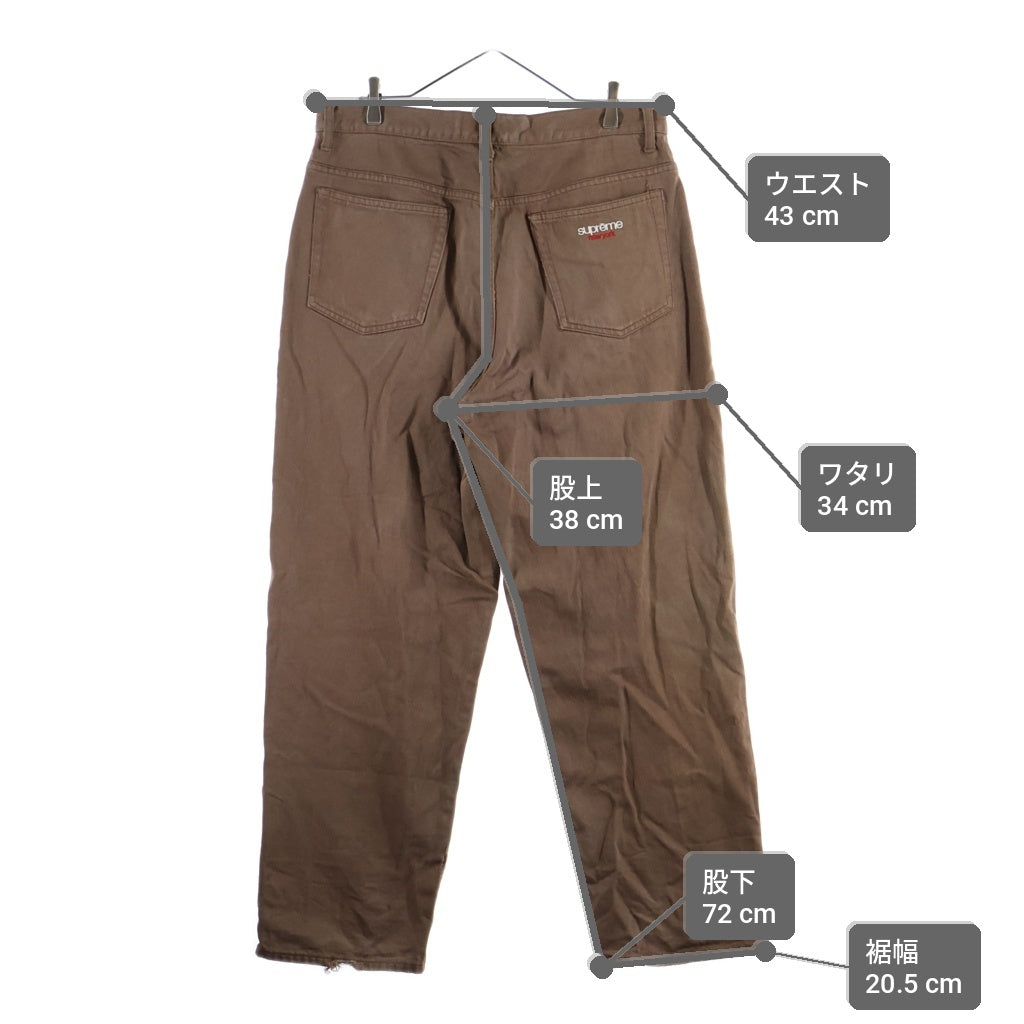 SUPREME(シュプリーム) 23AW Baggy Denim Jeans バギー デニム ジーンズ ブラウン