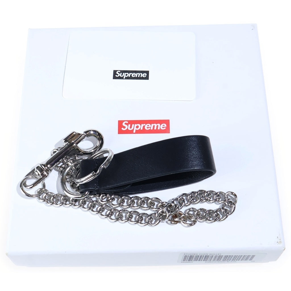 SUPREME(シュプリーム) 26SS Leather Chain Wallet レザー チェーン ウォレット ブラック