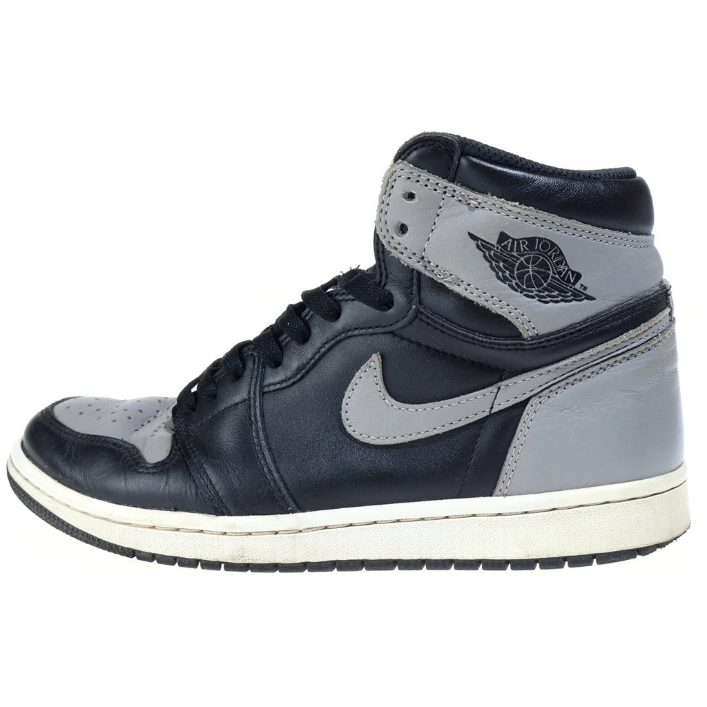 NIKE(ナイキ) AIR JORDAN 1 RETRO HIGH OG SHADOW エアジョーダン1 シャドー ハイカットスニーカー ブラック/グレー US7.5/25.5cm 555088-013