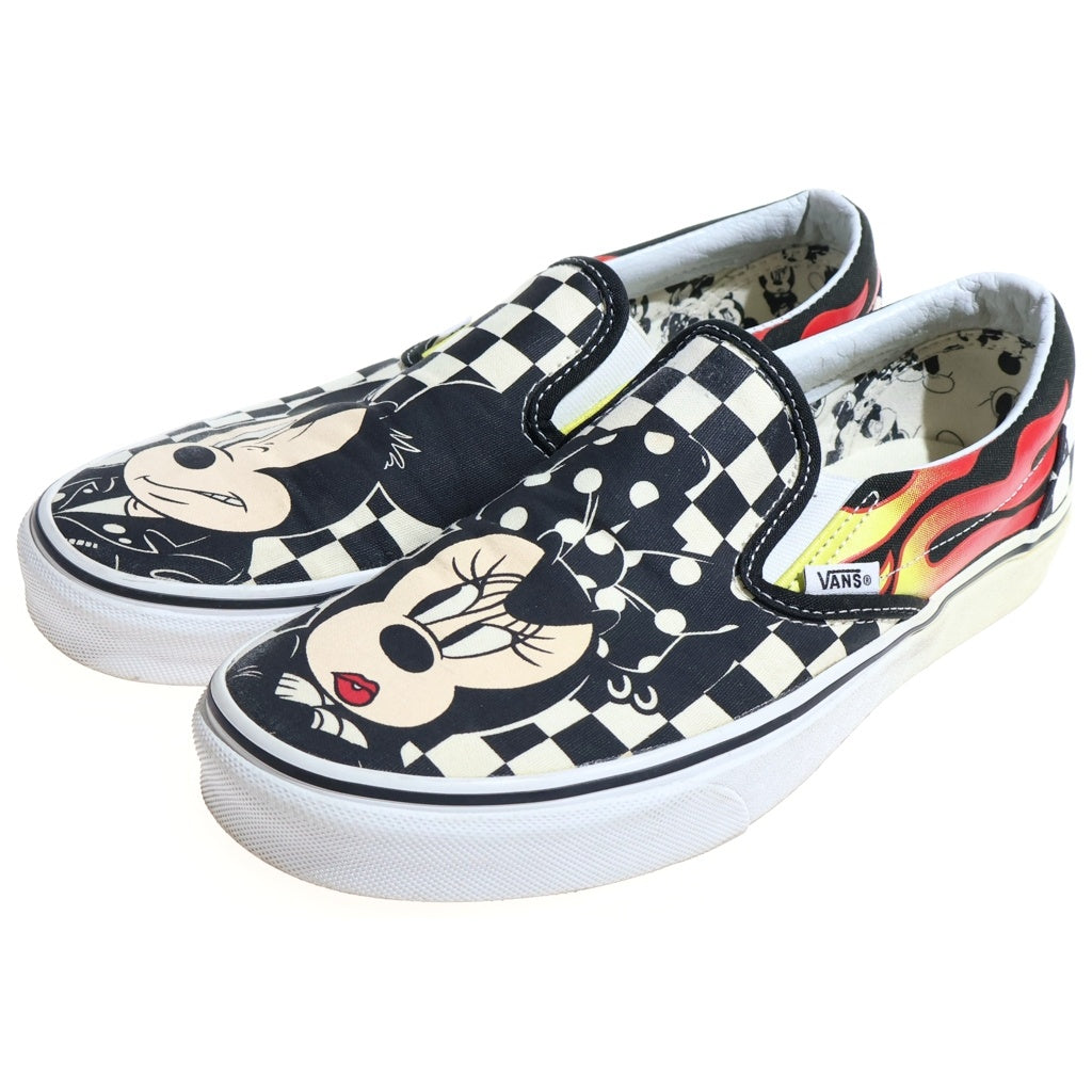 VANS(ヴァンズ) ×DISNEY Classic Slip-On Mickey & Minnie ディズニー クラシックスリッポン ミッキー&ミニー ローカットスニーカー マルチ US8/26cm VNOA38F7UJ4