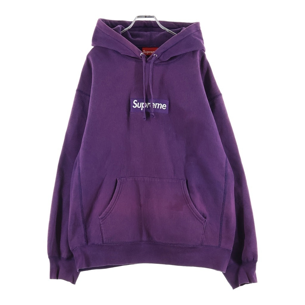 SUPREME(シュプリーム) 23AW Box Logo Hooded Sweatshirt ボックスロゴ 刺繍 プルオーバーパーカー フーディ パープル