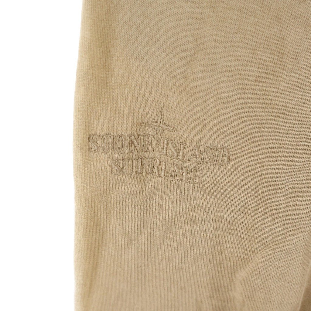 SUPREME(シュプリーム) 22SS ×STONE ISLAND Stripe Sweatpant ストーンアイランド ロゴパッチ ストライプ スウェットパンツ ベージュ 7625602S2