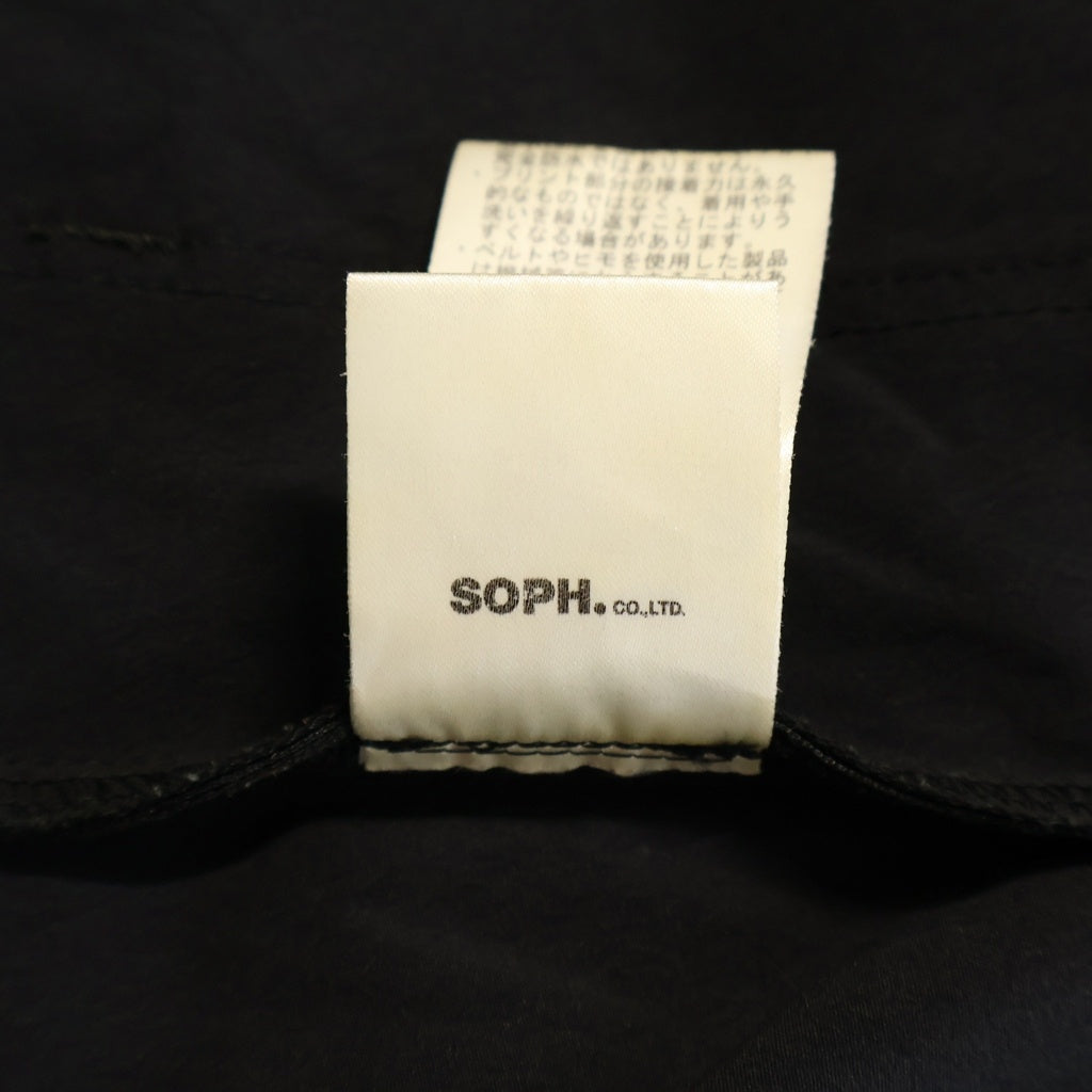 SOPH.(ソフネット) ストレッチ ナイロン スラックスパンツ ブラック