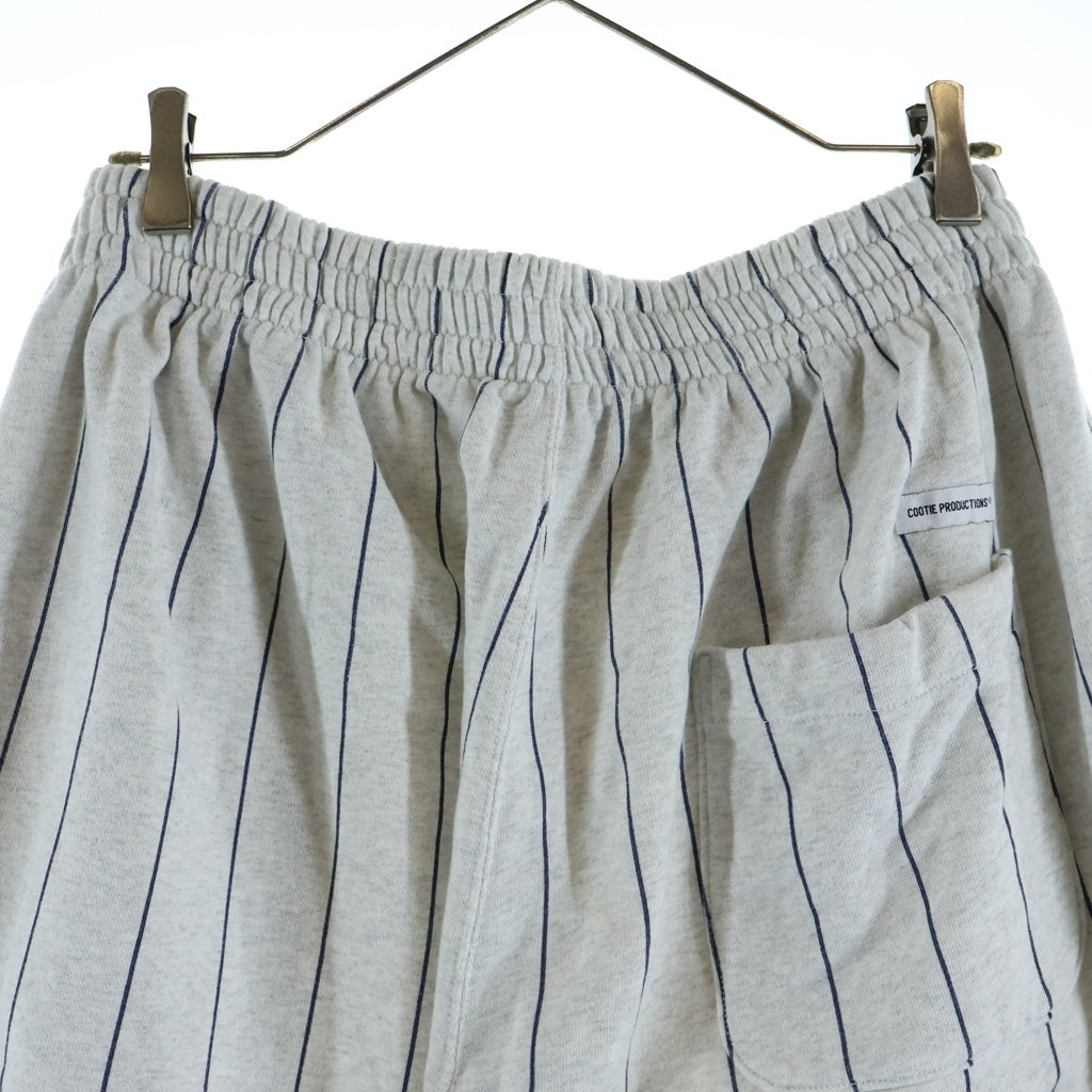 COOTIE PRODUCTIONS(クーティー プロダクションズ) Allover Print Open End Yarn Sweat Easy Pants ストライプ総柄 オープンエンドヤーン スウェット イージーパンツ ホワイト