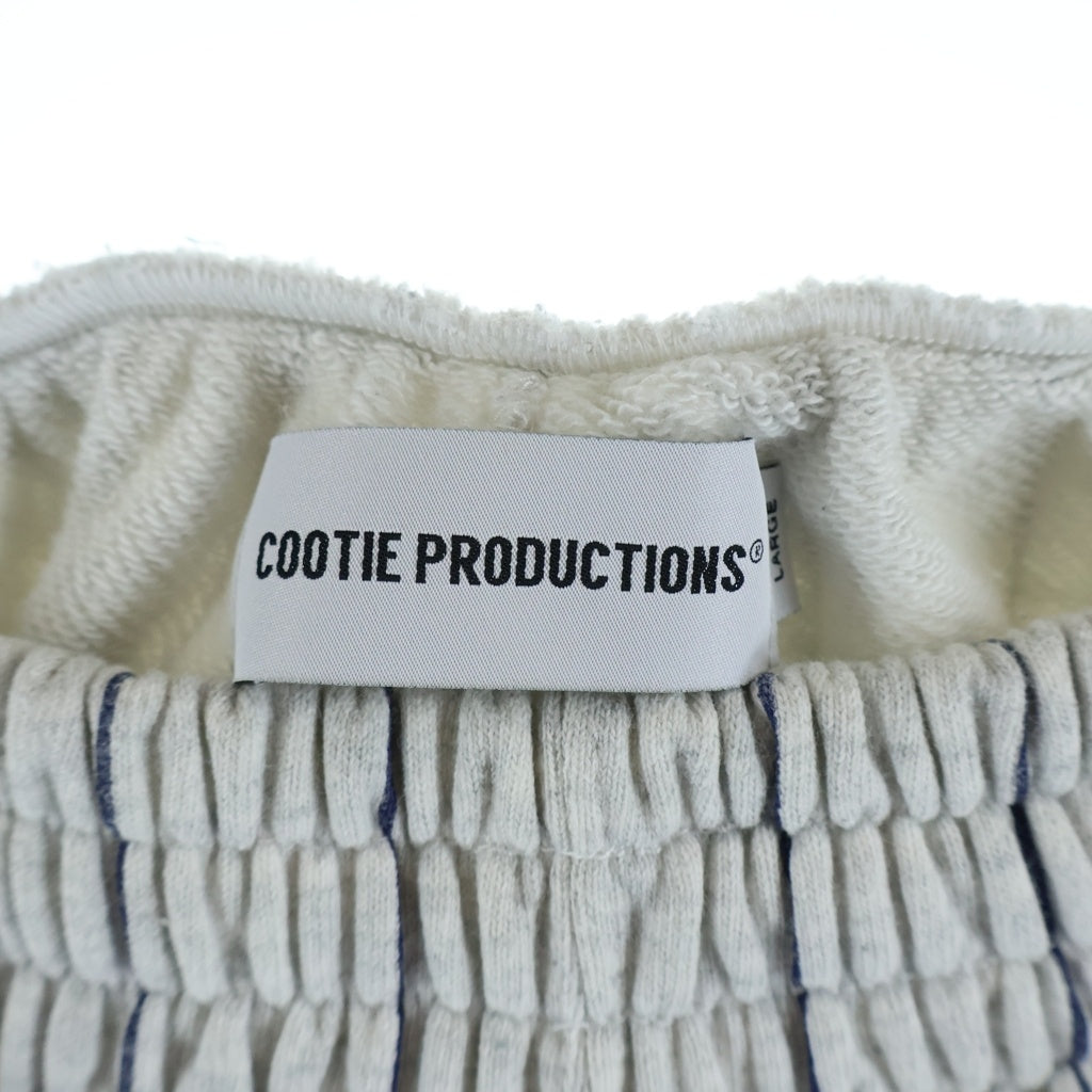 COOTIE PRODUCTIONS(クーティー プロダクションズ) Allover Print Open End Yarn Sweat Easy Pants ストライプ総柄 オープンエンドヤーン スウェット イージーパンツ ホワイト