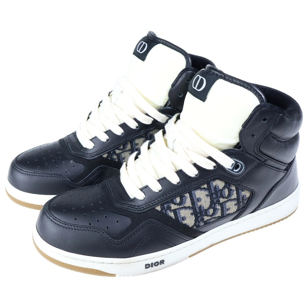 Christian Dior(クリスチャンディオール) B27 ロゴ総柄 ハイカットスニーカー ブラック
