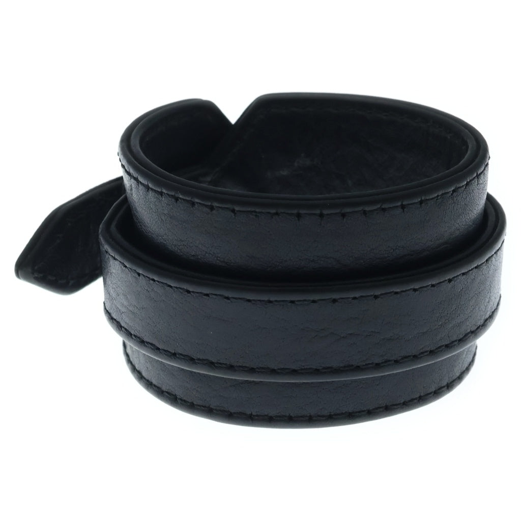 CHROME HEARTS(クロムハーツ) R&R TINY BUCKLE ガンスリンガー タイニーバックル レザーブレスレット チョーカー ブラック/シルバー