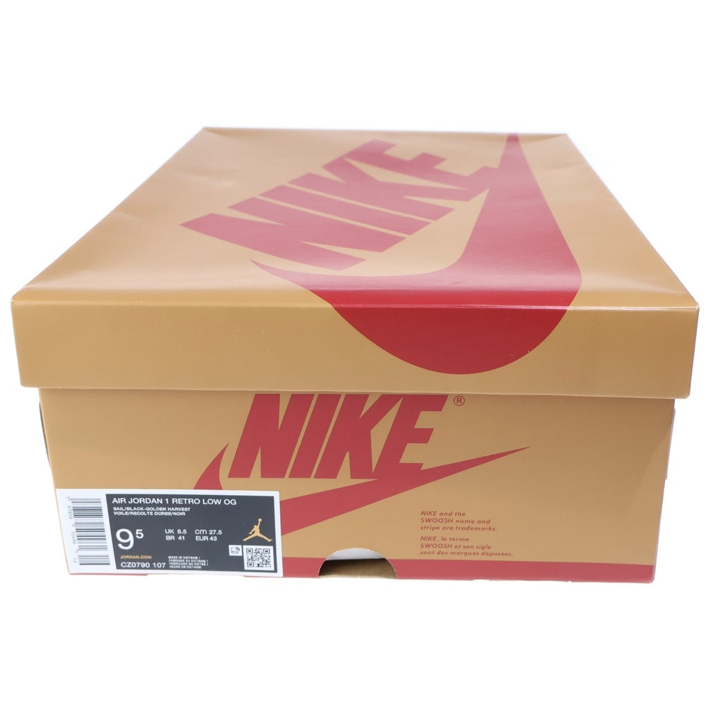 NIKE(ナイキ) Air Jordan 1 Low Rookie of the Year Sail and Golden Harvest エアジョーダン1 ロー OG ルーキーオブザイヤー セイルアンドゴールド ローカットスニーカー US9.5/27.5cm CZ0790-107