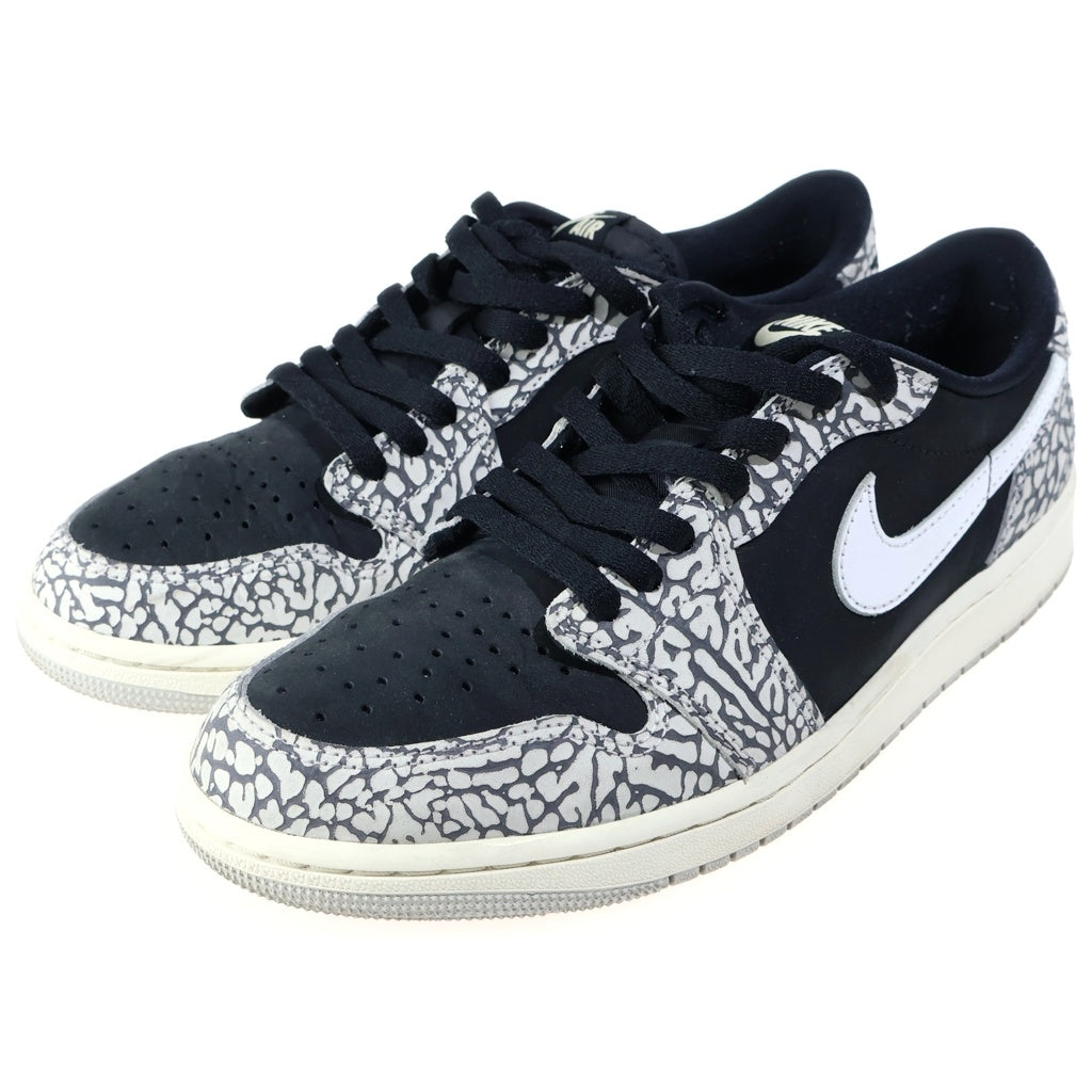 NIKE(ナイキ) Air Jordan 1 Retro Low Black Cement エアジョーダン1 レトロ ロー OG ブラックセメント ローカットスニーカー ブラック/ホワイト US9.5/27.5cm