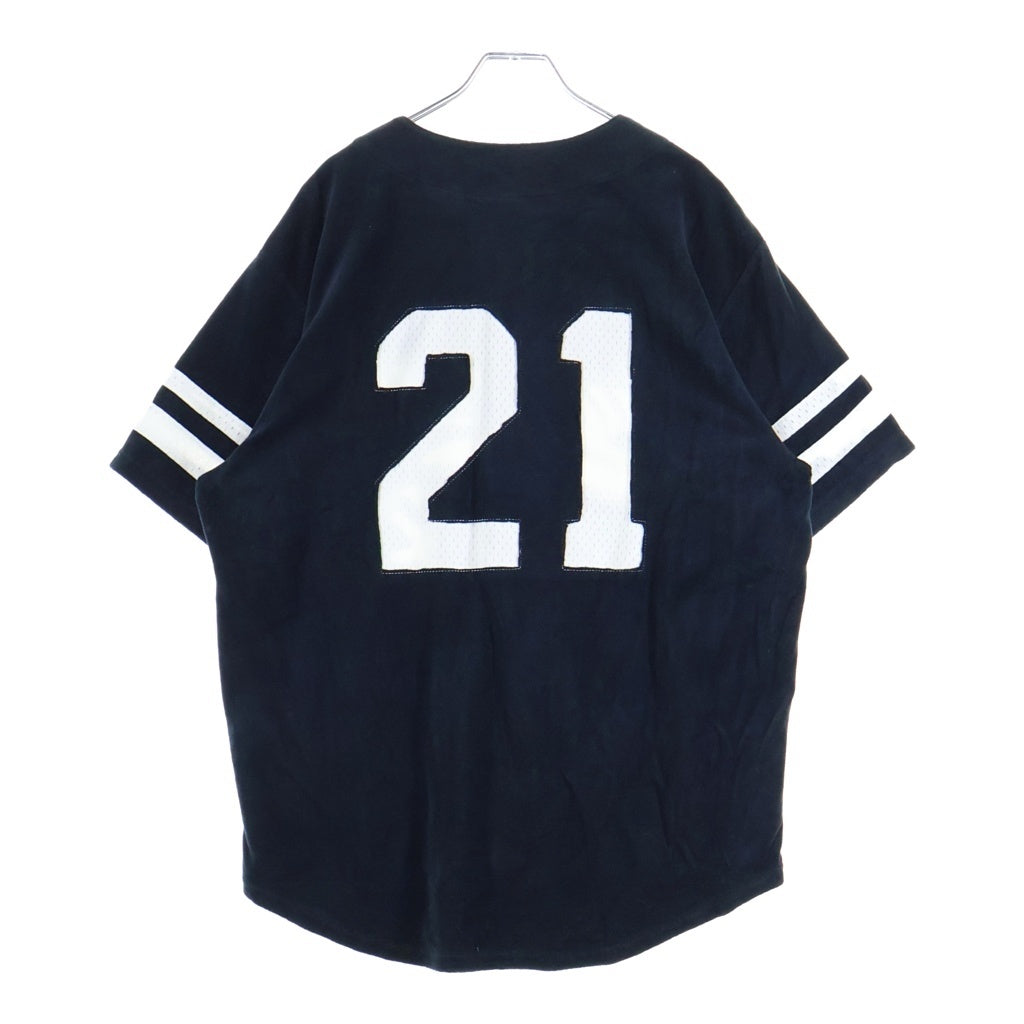 SUPREME(シュプリーム) 20AW Velour Baseball Shirts ヴェロア ベースボールシャツ ブラック
