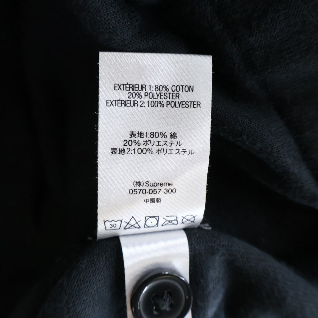 SUPREME(シュプリーム) 20AW Velour Baseball Shirts ヴェロア ベースボールシャツ ブラック