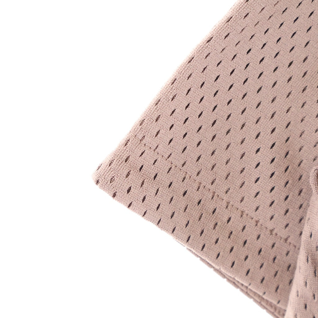 KITH(キス) 20SS CAMP COLLAR DOUBLE MESH SHIRT キャンプカラー ダブルメッシュ フロントロゴ刺繍 半袖 ボタンシャツ ピンク