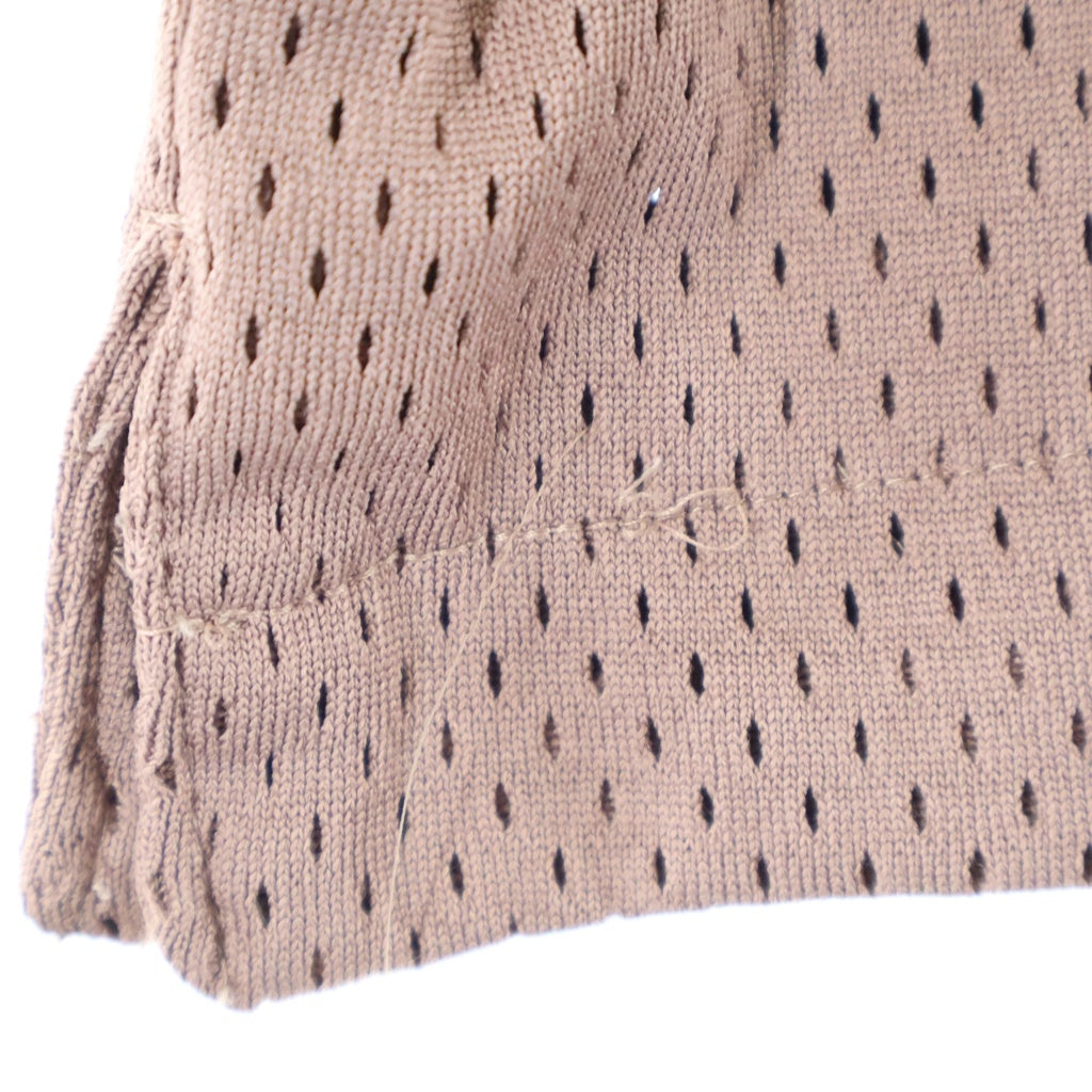 KITH(キス) 20SS CAMP COLLAR DOUBLE MESH SHIRT キャンプカラー ダブルメッシュ フロントロゴ刺繍 半袖 ボタンシャツ ピンク