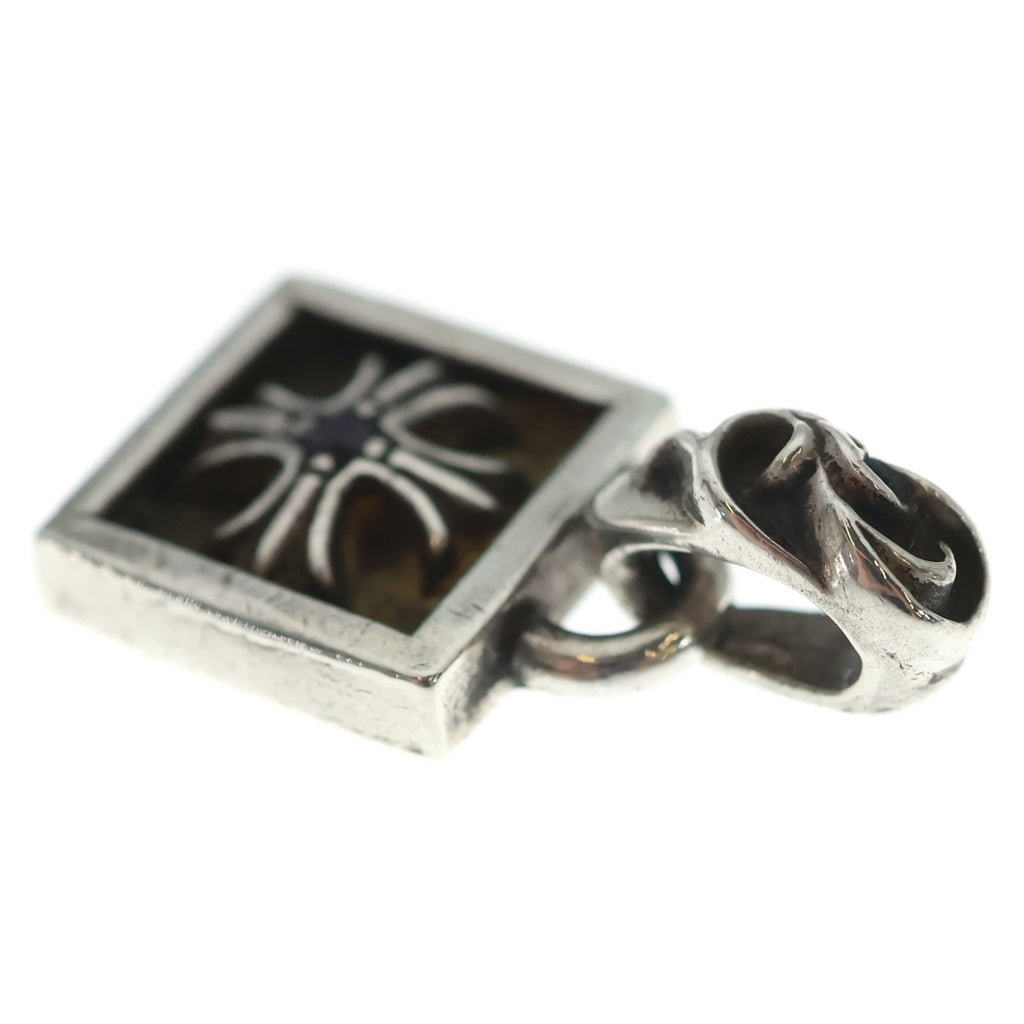 CHROME HEARTS(クロムハーツ) FRAMED CH PLUS 1RBY フレームドCHプラス 1ルビー ネックレストップ シルバー