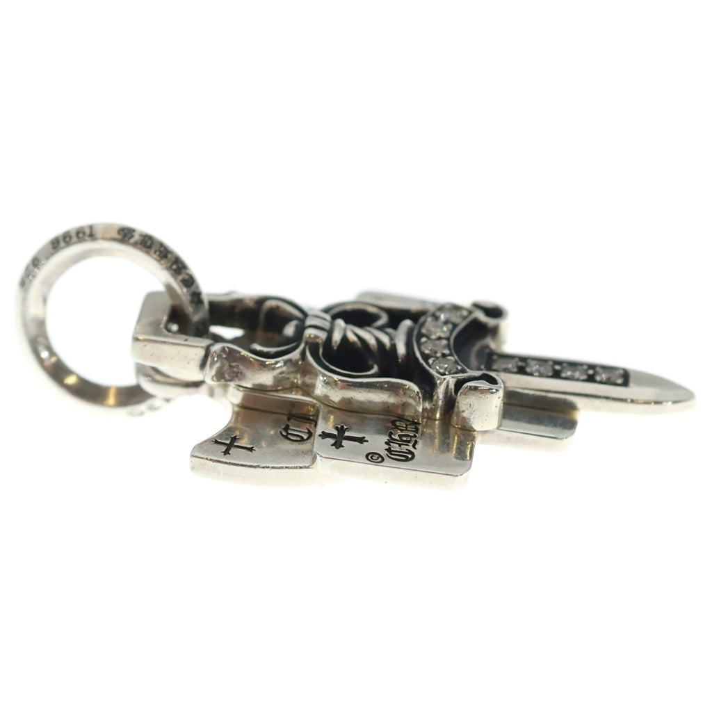 CHROME HEARTS(クロムハーツ) 3TRINKETS withOring P/DIA 3トリンケッツ オーリング PAVEダイヤ ネックレス ペンダントトップ シルバー