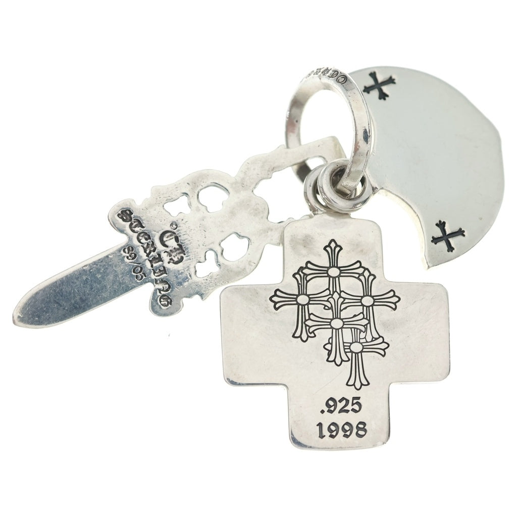 CHROME HEARTS(クロムハーツ) 3TRINKETS withOring P/DIA 3トリンケッツ オーリング PAVEダイヤ ネックレス ペンダントトップ シルバー