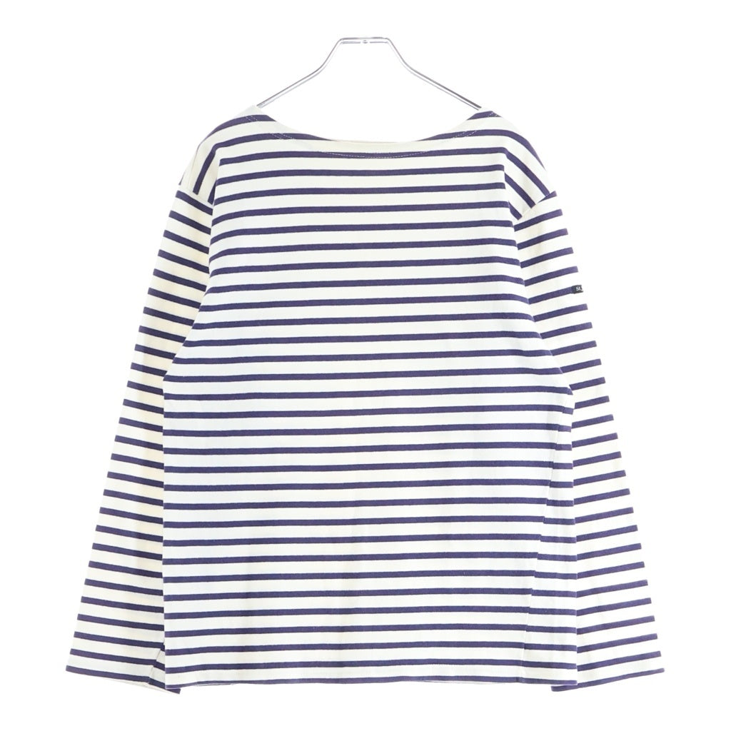 SAINT JAMES(セントジェームス) OLD OUESSAINT TAG Border L/S Tee オールド ボーダー クルーネック 長袖Tシャツ カットソー ネイビー/ホワイト
