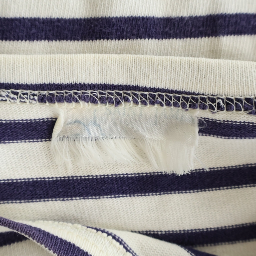 SAINT JAMES(セントジェームス) OLD OUESSAINT TAG Border L/S Tee オールド ボーダー クルーネック 長袖Tシャツ カットソー ネイビー/ホワイト